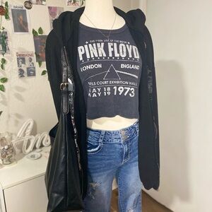 Gray Women's Pink Floyd Crop Top